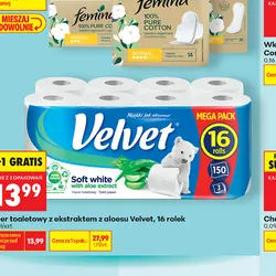 Papier toaletowy z ekstraktem z aloesu Velvet
