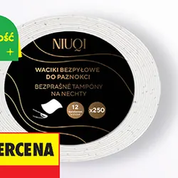 Waciki bezpyłowe do paznokci Niuqi, 250 szt.