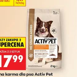 Sucha karma dla psa Activ Pet bez dodatku zbóż, 2 kg