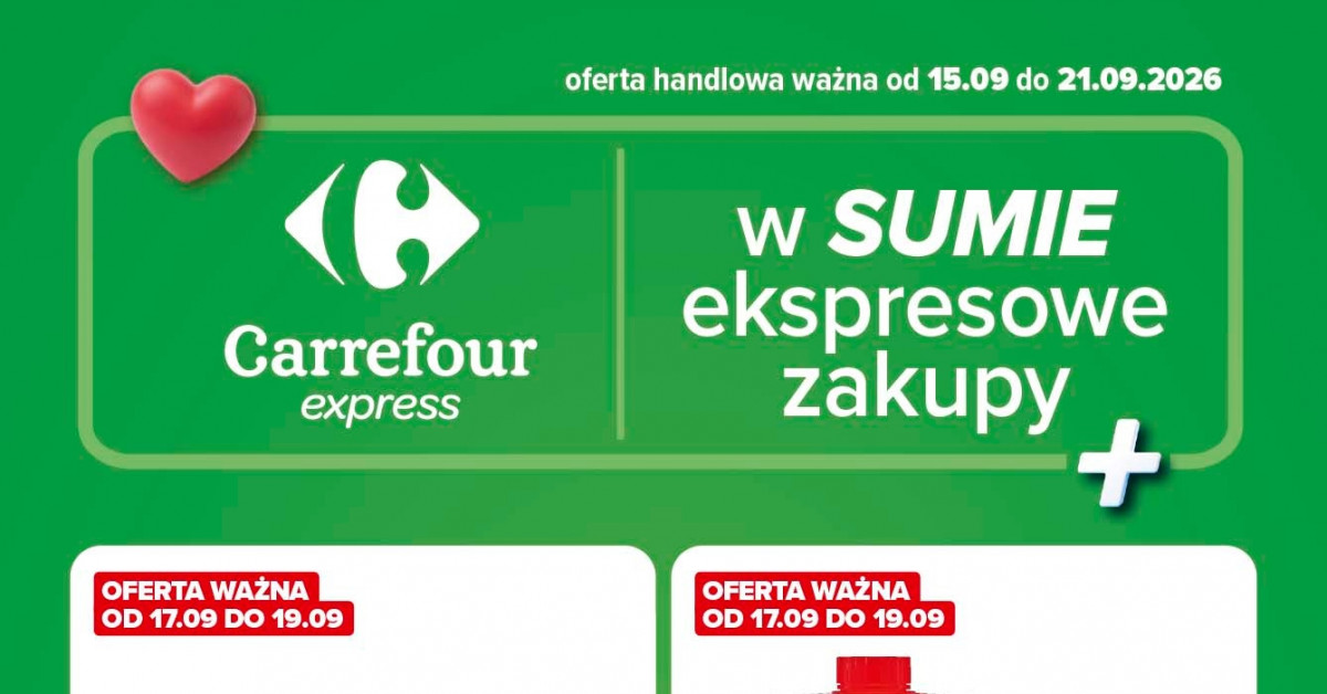 Nowa gazetka Carrefour (15.09–21.09): Najlepsze hity tygodnia — sprawdź, co warto kupić