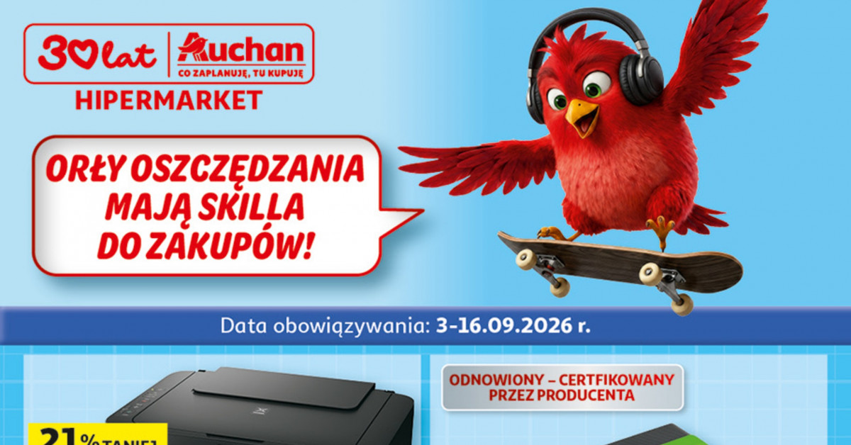 Nowa gazetka Auchan (03.09–09.09). Sprawdź najszybsze hity tygodnia — nie przegap okazji!