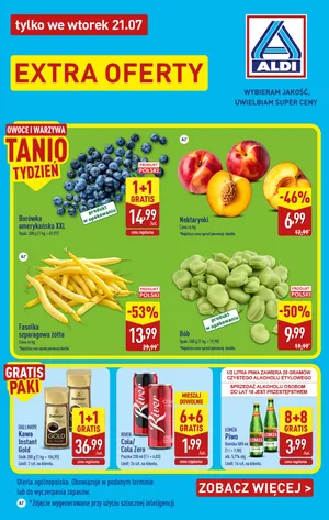 Extra oferta tylko we wtorek 21.07