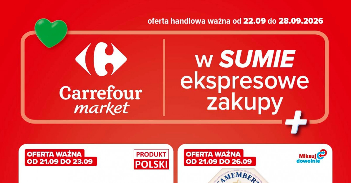 Nowa gazetka Carrefour 22.09–28.09: 10 promocji, które warto sprawdzić natychmiast!
