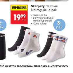 Skarpety damskie lub męskie, 3-pak