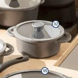 Crofton Garnek aluminiowy z pokrywką 20 cm
