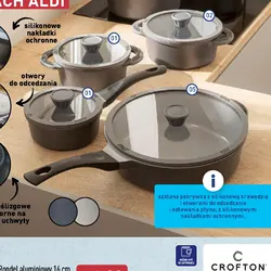 Crofton Patelnia aluminiowa z pokrywką 28 cm