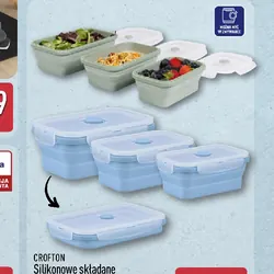 Silikonowe składane pudełka na lunch, 3 szt.
