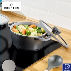 Garnek aluminiowy z pokrywką 28 cm