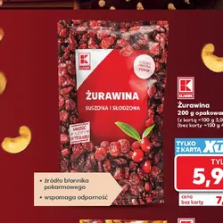Żurawina suszona i słodzona