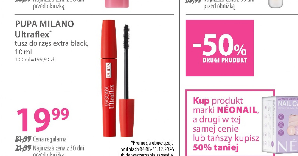 Mega okazja w Hebe: PUPA MILANO Ultraflex za jedyne 19,99 zł — zobacz, dlaczego warto biec do sklepu!