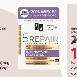 AA, regenerujący krem do twarzy, 70+, 60 ml