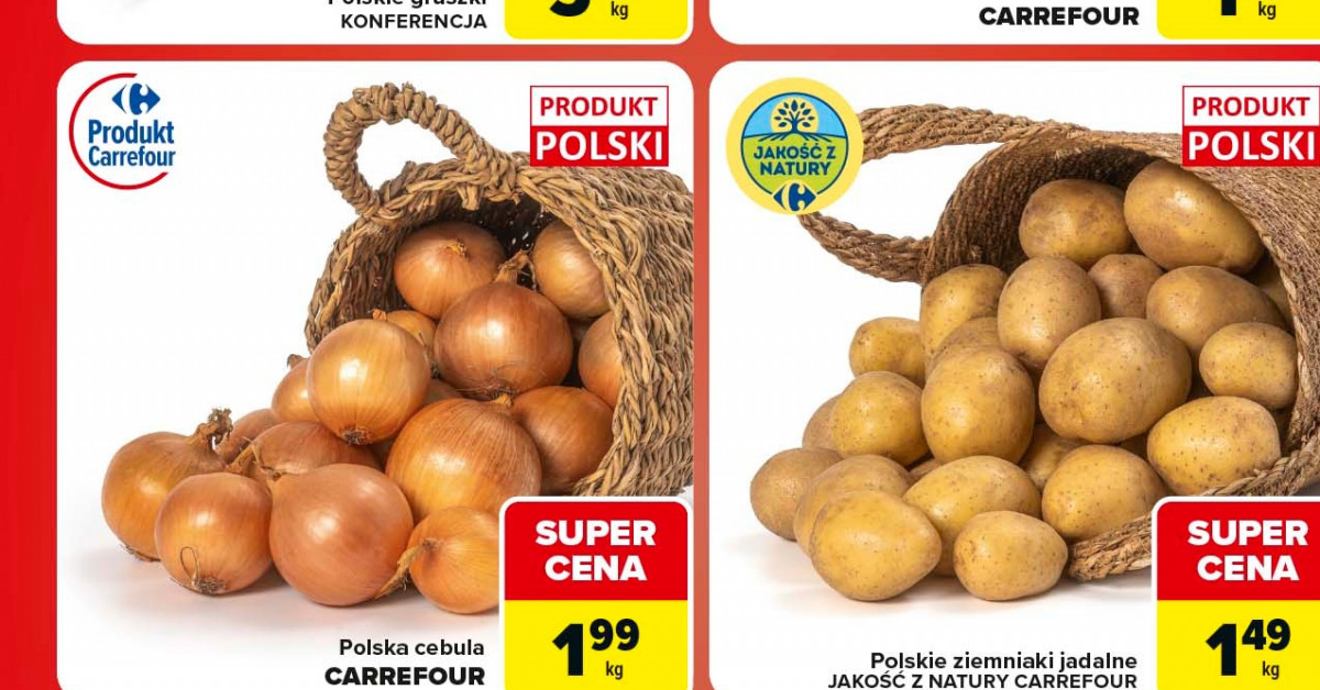 Szokujące ceny warzyw: ziemniaki jadalne Carrefour tylko 1,49 zł — zrób zapas!