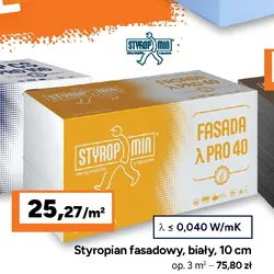 Styropian fasadowy, biały, 10 cm