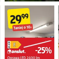 Oprawa LED 2400 lm 20 W 116,5 cm IP65