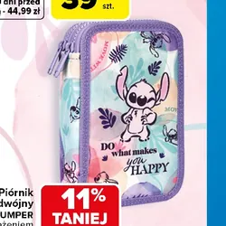 Piórnik podwójny JUMPER z wyposażeniem