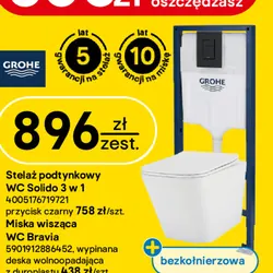Stelaż podtynkowy WC Solido 3 w 1