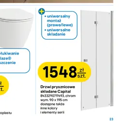 Drzwi prysznicowe składane Capital