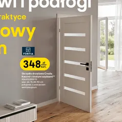 Skrzydło drzwiowe Credis Kaszmir z białymi szybkami