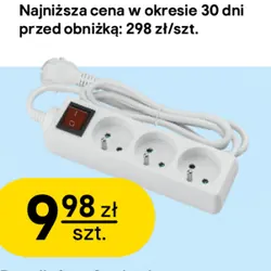 Przedłużacz 3 gniazda z wyłącznikiem