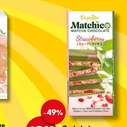 Czekolada truskawkowa z matchą