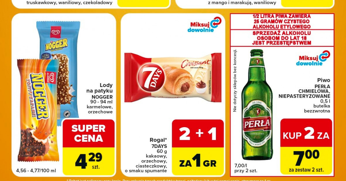 TOP okazje z gazetki Carrefour: Coca‑Cola, Red Bull i lody Nogger — sprawdź, ile zaoszczędzisz!