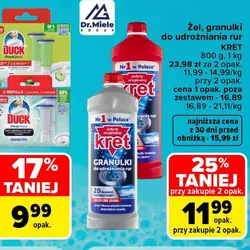 Żel, granulki do udrożniania rur KRET