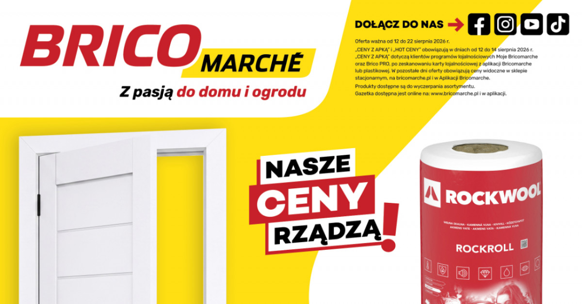 Szok w Bricomarché (12.08–22.08)! Najnowsza gazetka — 7 hitów, których nie możesz przegapić