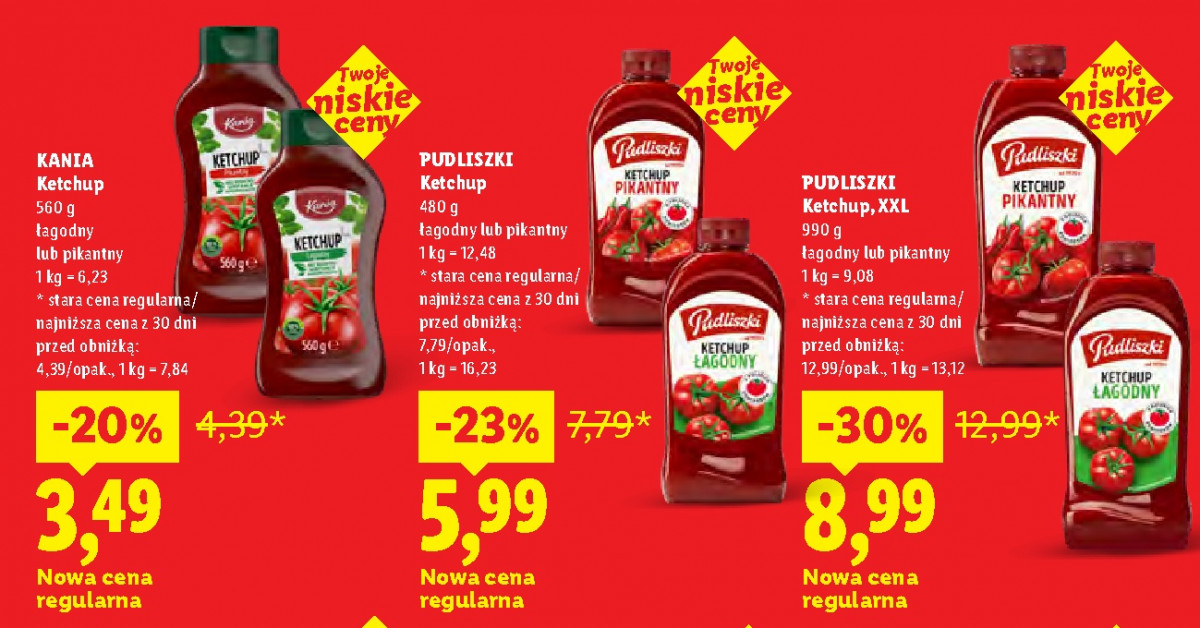 Mega okazja na ketchup XXL w Lidlu — Pudliszki aż o 4 zł taniej!