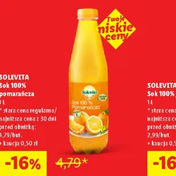 Solevita Sok 100% pomarańcza