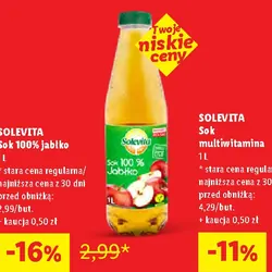 Solevita Sok 100% jabłko
